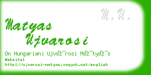 matyas ujvarosi business card